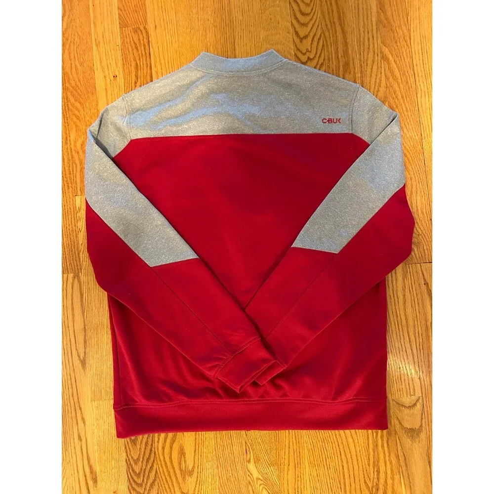 CBUK Ohio State Buckeyes OSU NWT Red Mens Pop Fly Full Zip Shirt